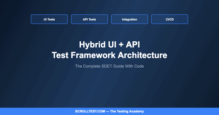 Building a Hybrid UI + API Test Framework From Scratch: The Complete SDET Architecture Guide