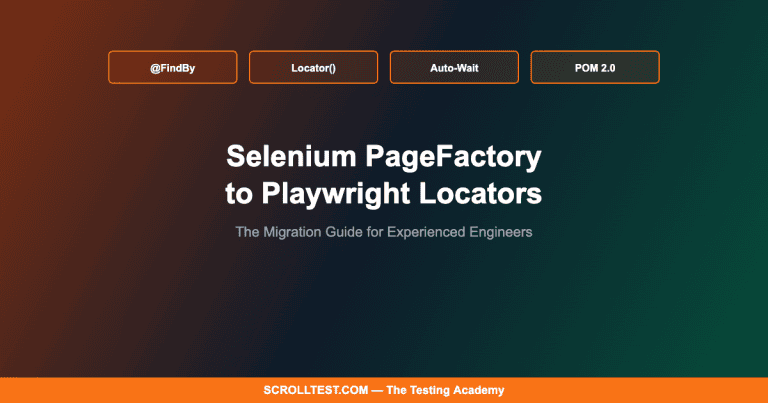 From Selenium PageFactory to Playwright Locators: The Migration Guide for Experienced Engineers