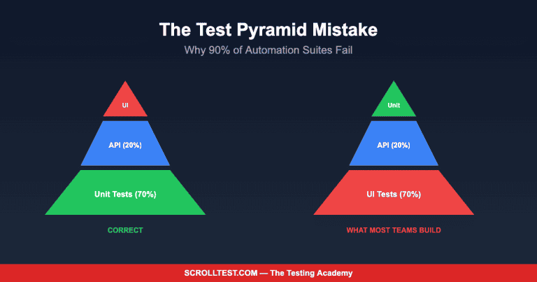 Why 90% of Test Automation Suites Fail: The Test Pyramid Mistake Every QA Team Makes