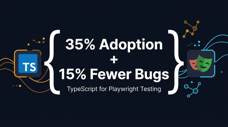 TypeScript for Playwright testing adoption stats and bug reduction data