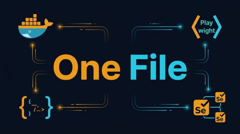 Docker Compose for Test Automation: One File to Run Playwright, Selenium Grid, and API Tests in 2026