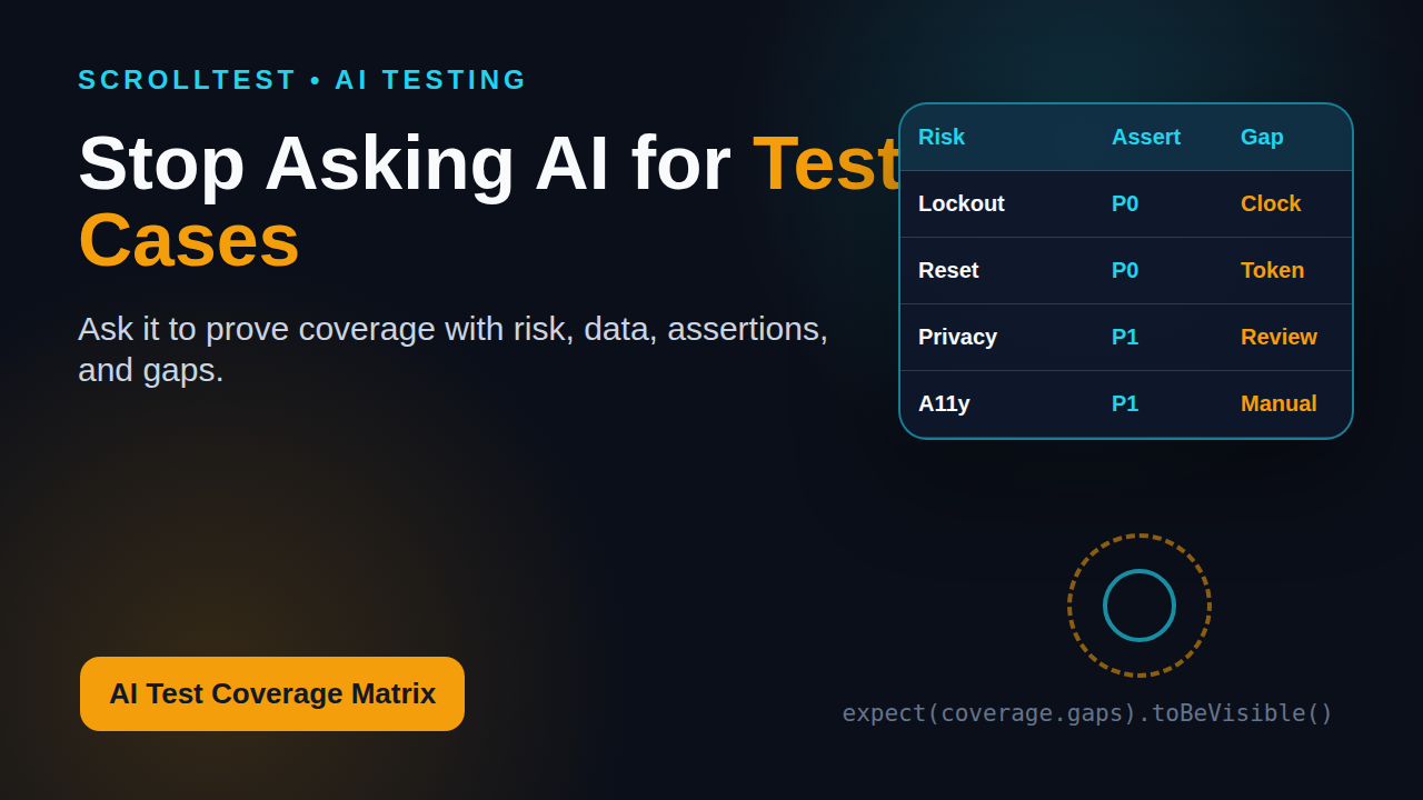 AI test coverage matrix for QA teams