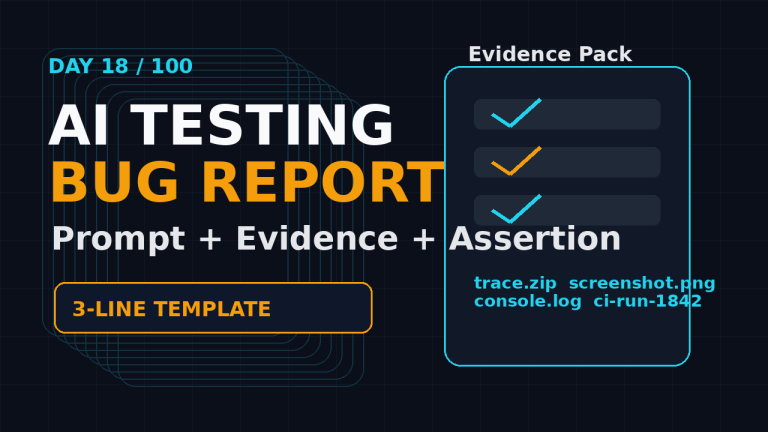 AI testing bug report template featured image