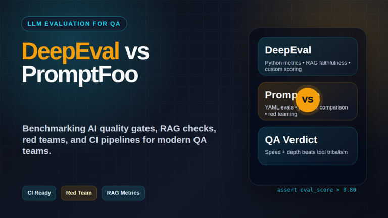 DeepEval vs PromptFoo LLM evaluation framework comparison for QA teams