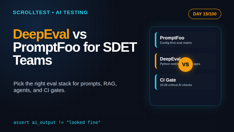 DeepEval vs PromptFoo comparison for SDET teams featured image