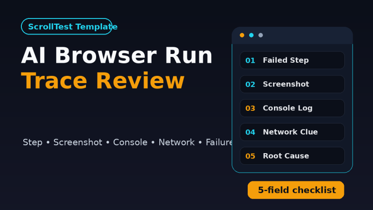 Trace review template for AI browser runs featured image
