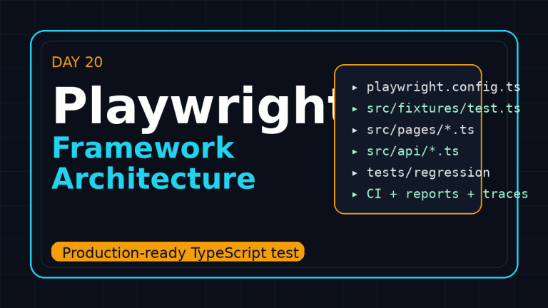 Playwright framework architecture Day 20 featured image