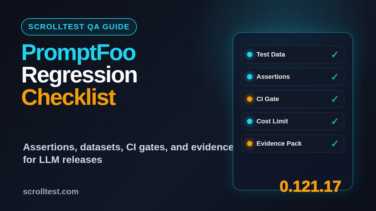 PromptFoo regression checklist featured image for QA teams