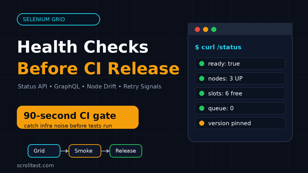 Selenium Grid health checks before CI release