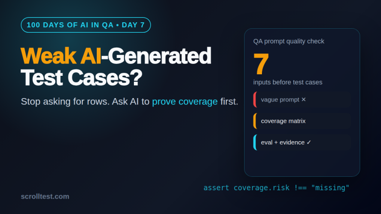 Weak AI-generated test cases coverage-first QA prompt framework