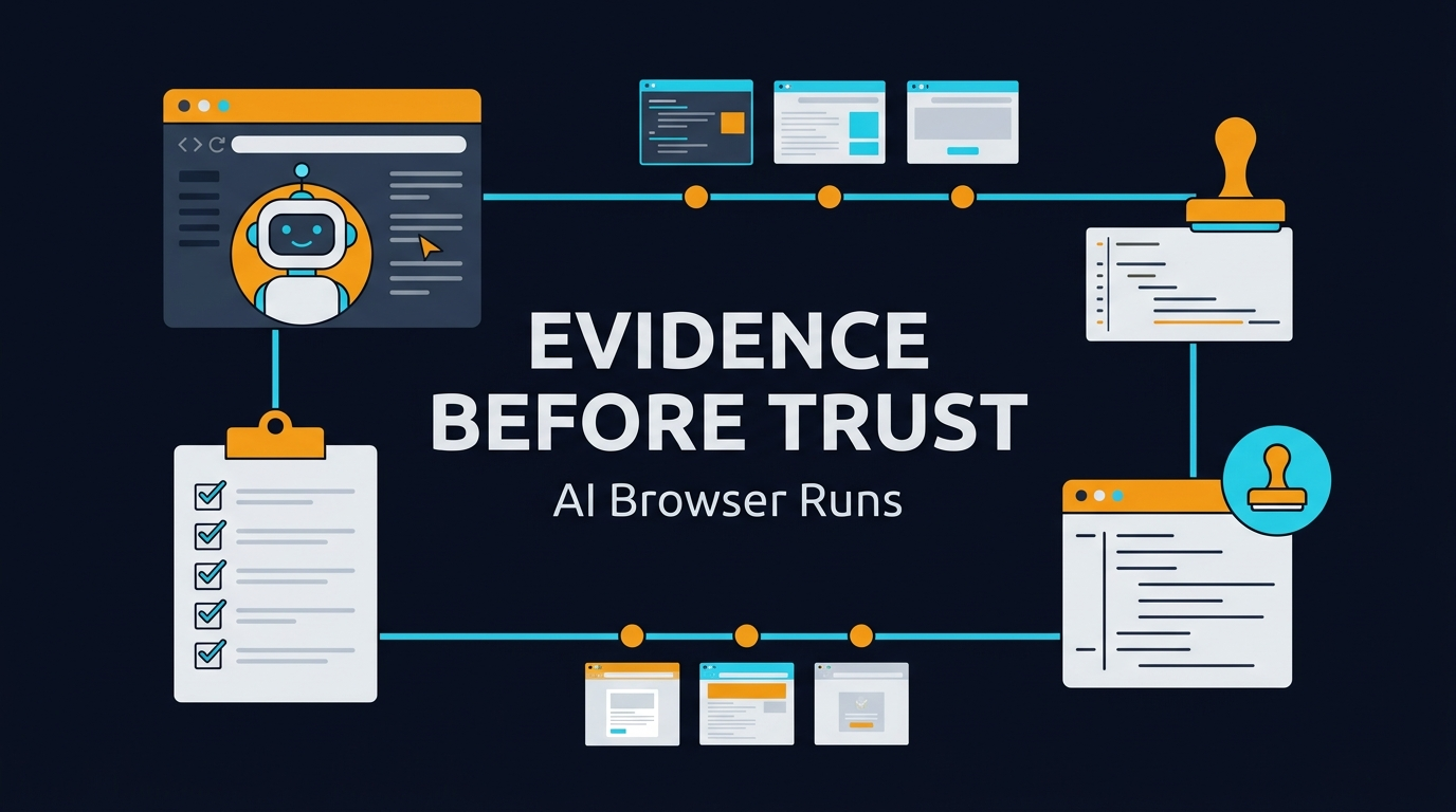 AI browser run evidence featured image for BrowsingBee agent run proof and QA review
