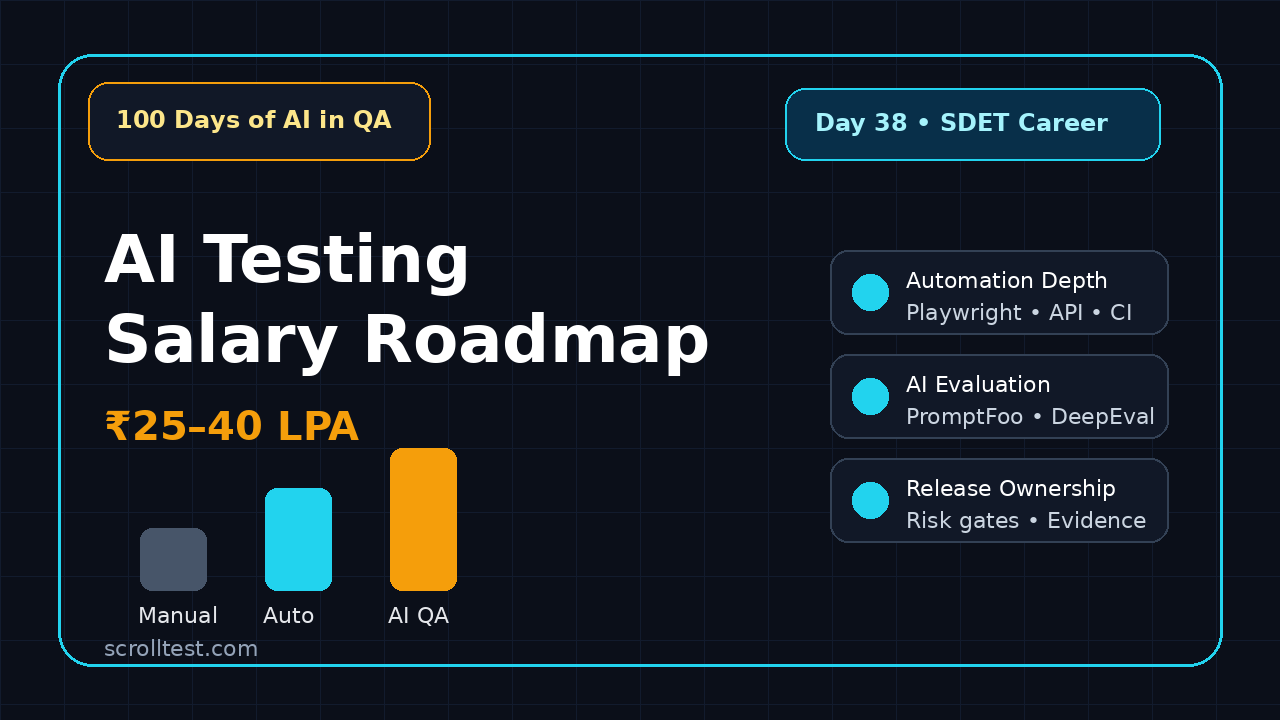 AI testing salary roadmap featured image for SDETs in India