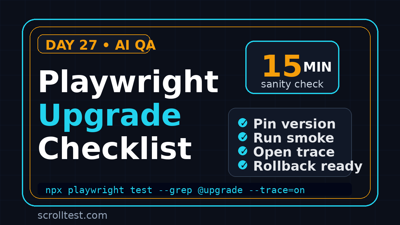 Playwright upgrade checklist for AI QA teams featured image