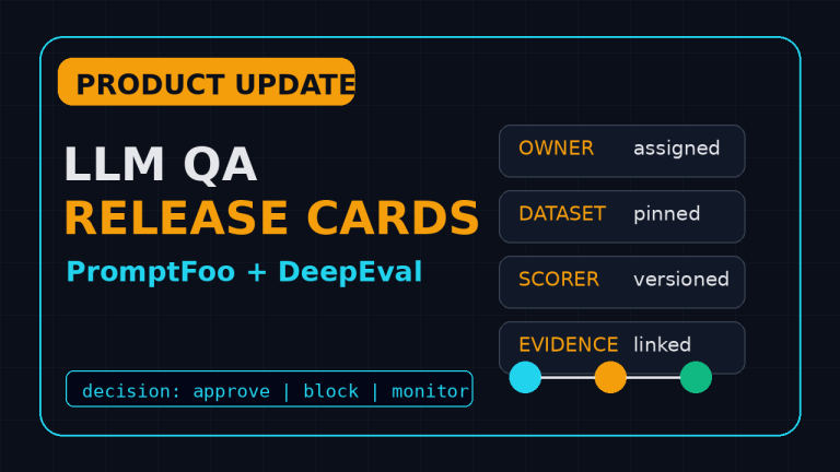 LLM QA release cards workflow for PromptFoo and DeepEval upgrades