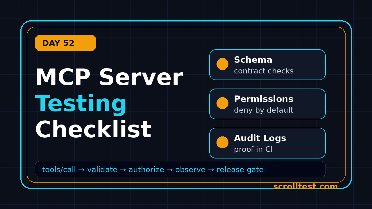 MCP server testing checklist featured image for SDETs
