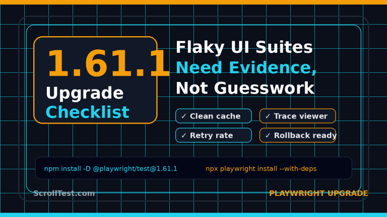 Playwright 1.61.1 upgrade checklist for flaky UI suites