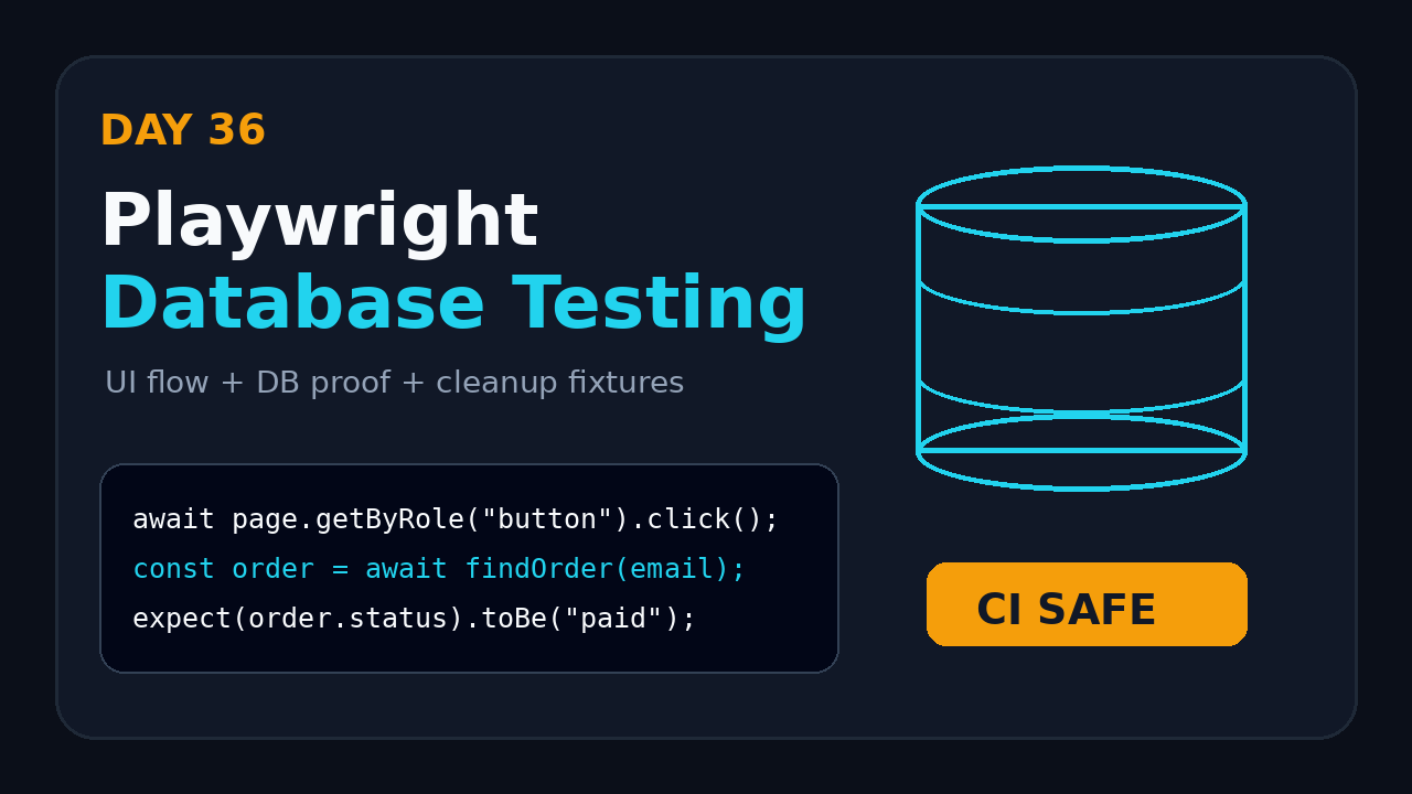 Playwright database testing TypeScript tutorial featured image