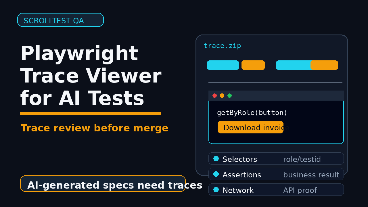 Playwright Trace Viewer workflow for AI-generated tests