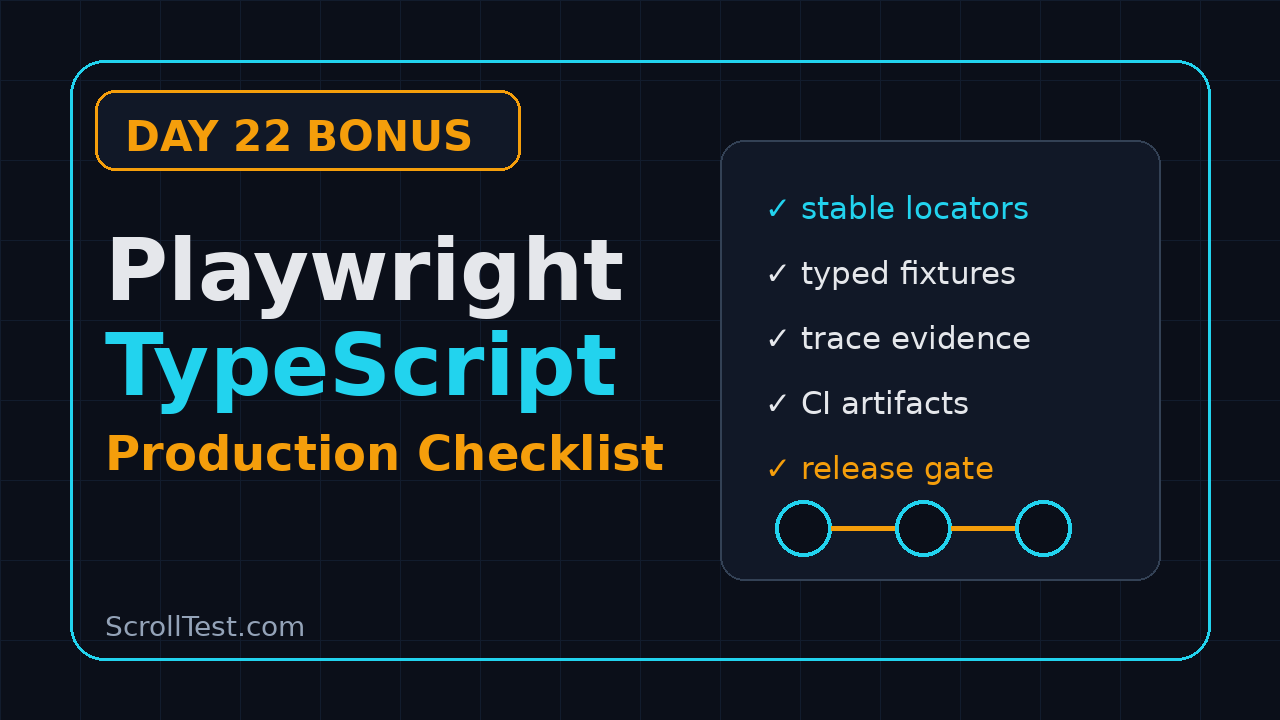 Playwright TypeScript checklist production readiness cover image