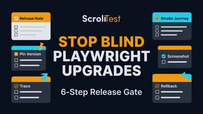 Playwright upgrade checklist 6-step release gate for safer QA releases