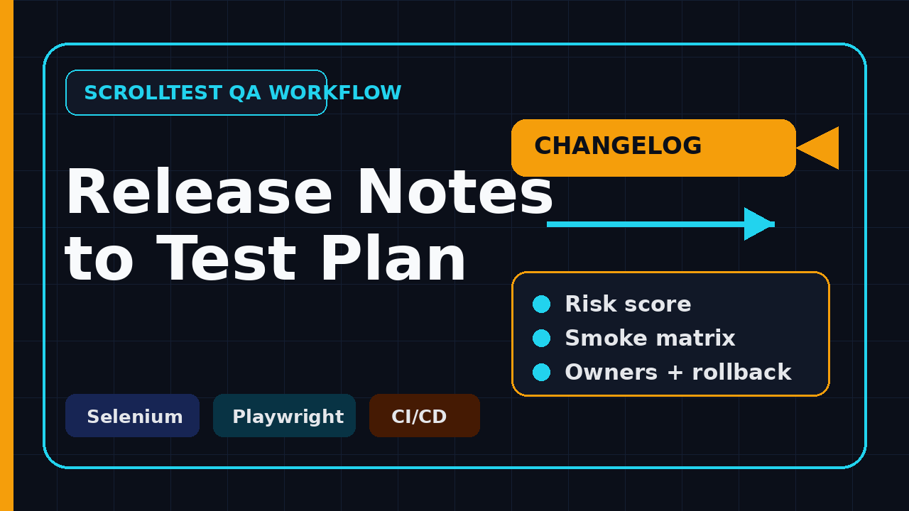 Release notes to test plan workflow for QA teams