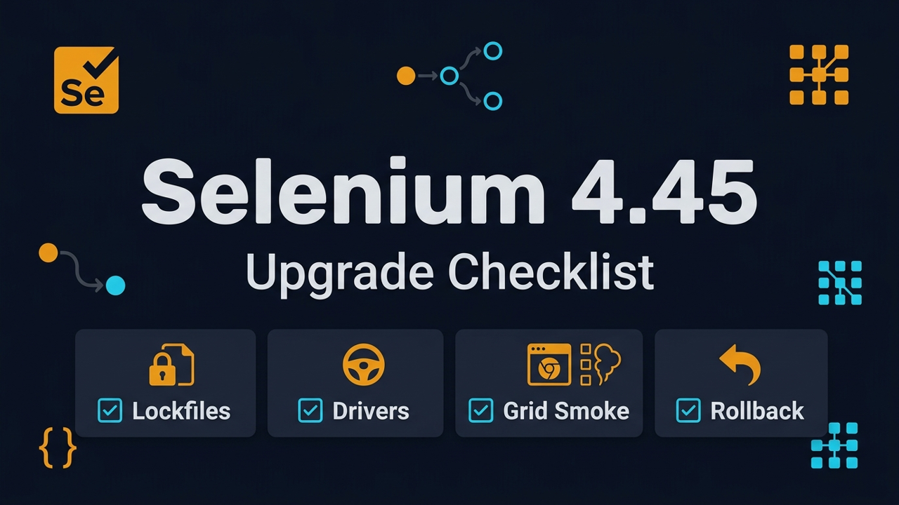 Selenium 4.45.0 upgrade notes checklist for test leads