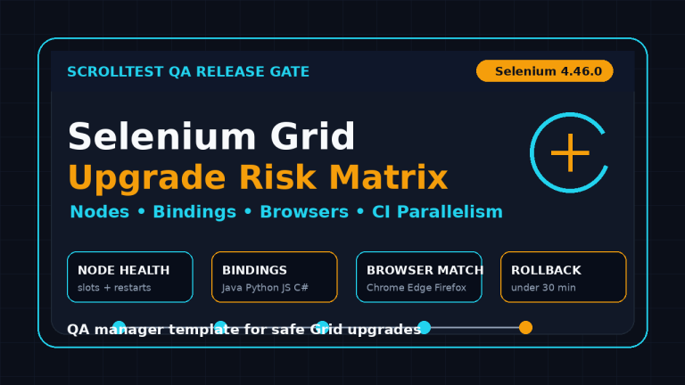 Selenium Grid upgrade risk matrix for Selenium 4.46.0 QA release gates