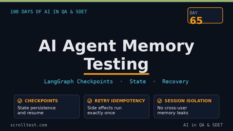AI agent memory testing with LangGraph checkpoints