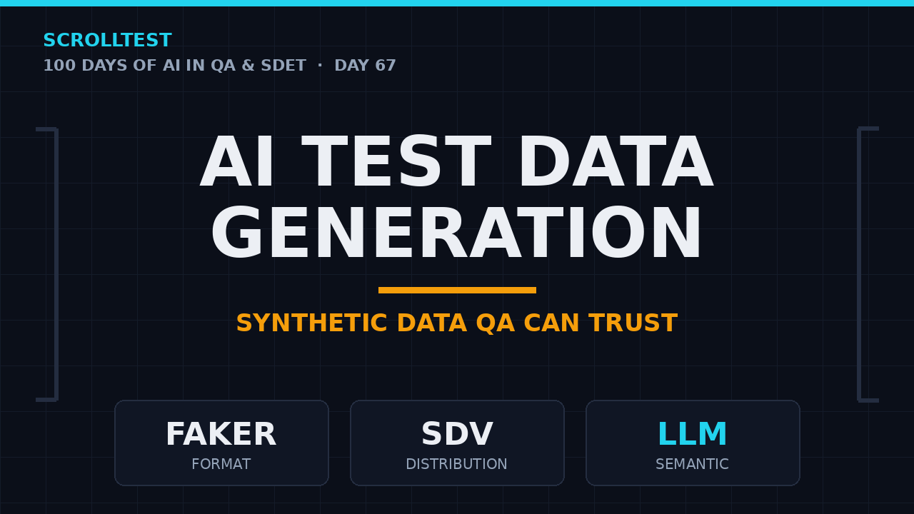AI test data generation synthetic data QA cover