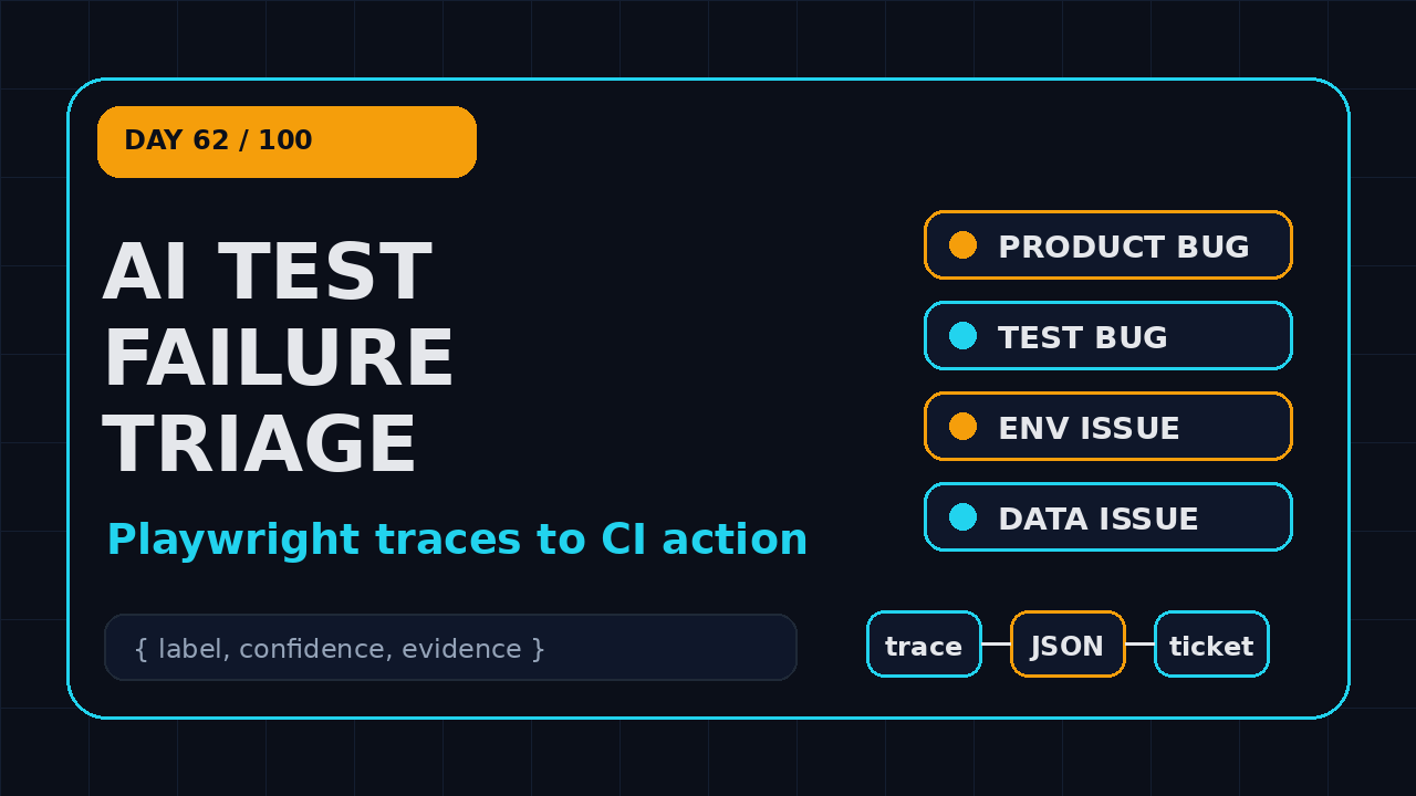 AI test failure triage dashboard for Playwright traces and CI labels
