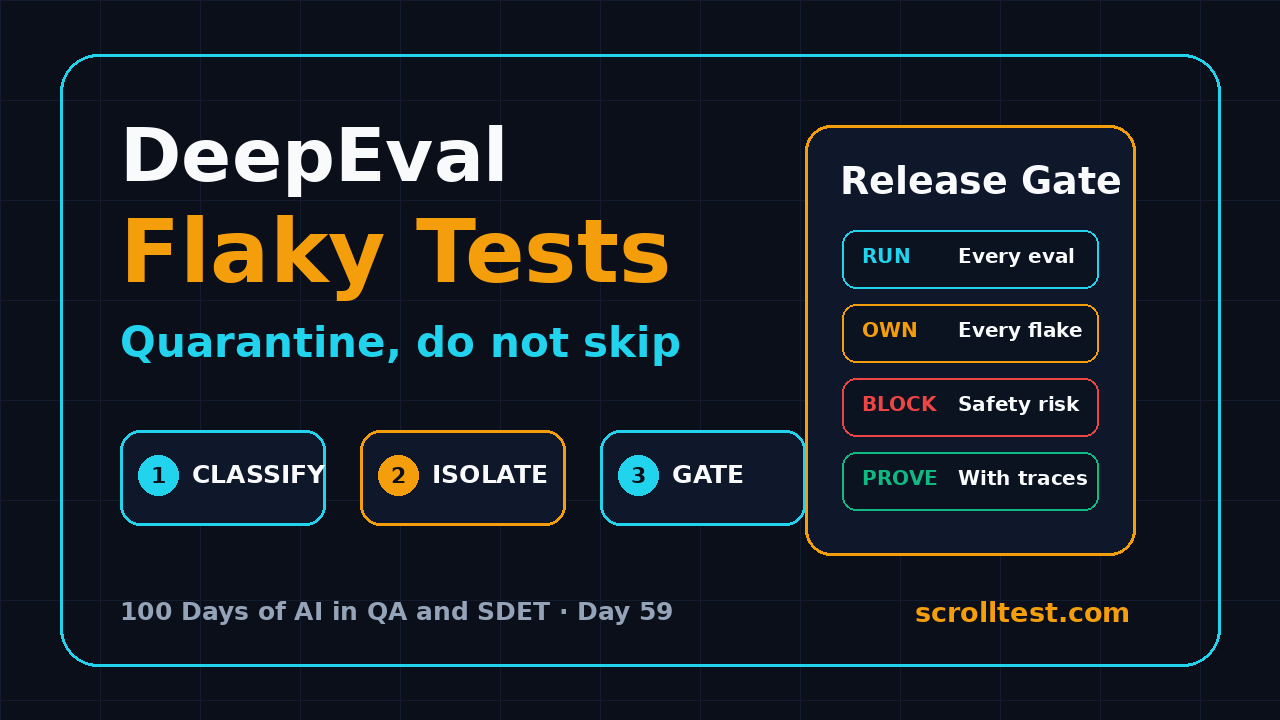 DeepEval flaky tests QA release gate featured image