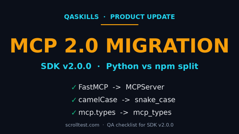MCP 2.0 migration QA checklist featured image