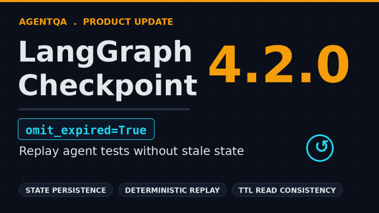LangGraph checkpoint testing - langgraph-checkpoint 4.2.0 omit_expired flag for deterministic AI agent test replay