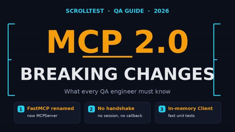 MCP 2.0 breaking changes featured image - FastMCP renamed to MCPServer, no handshake, in-memory client