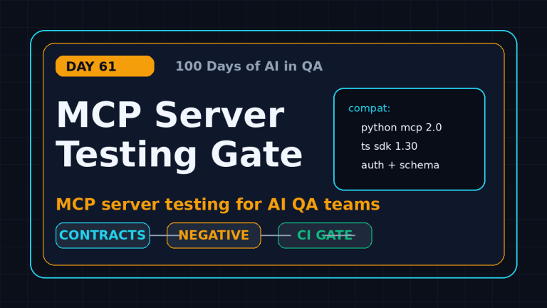 MCP server testing CI gate for AI QA teams