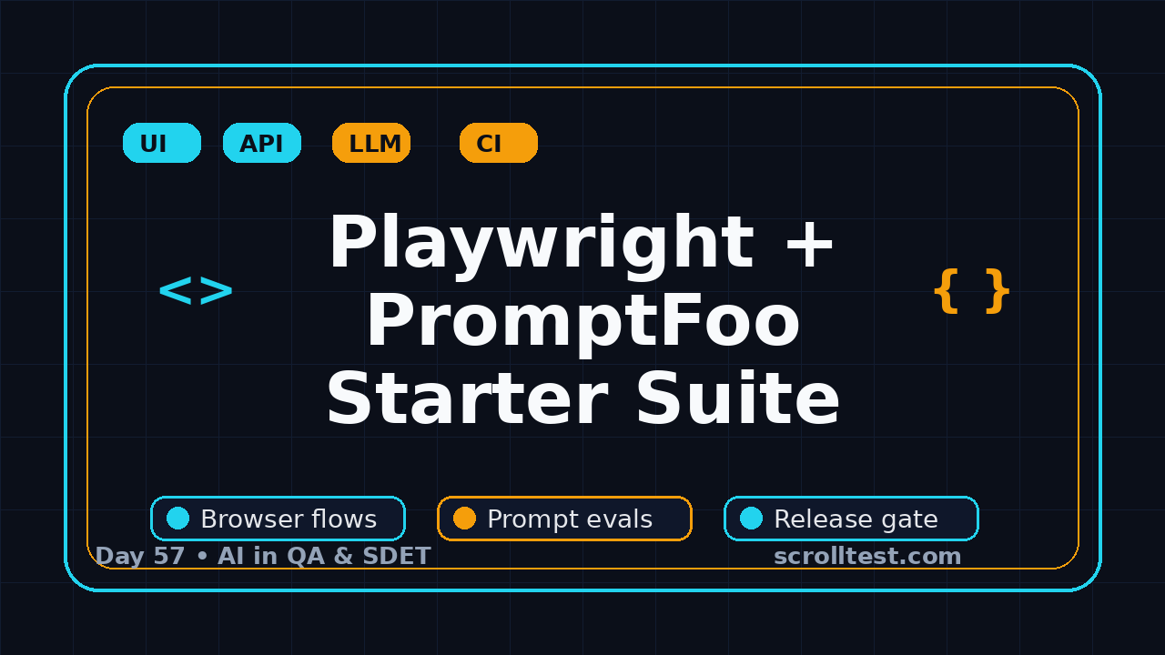 Playwright PromptFoo starter suite cover image for QA teams