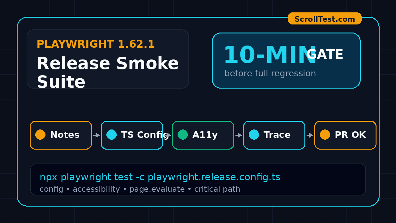 Playwright release smoke suite for 1.62.1 upgrades with CI gate and trace checks