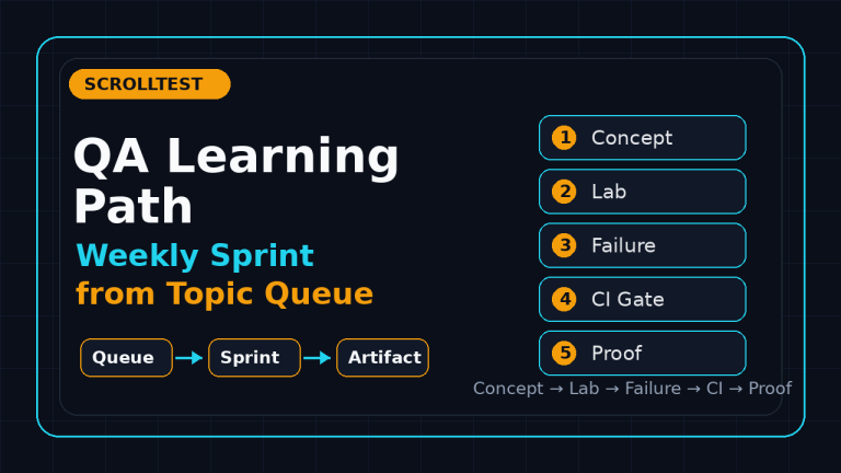 QA learning path weekly sprint from topic queue featured image